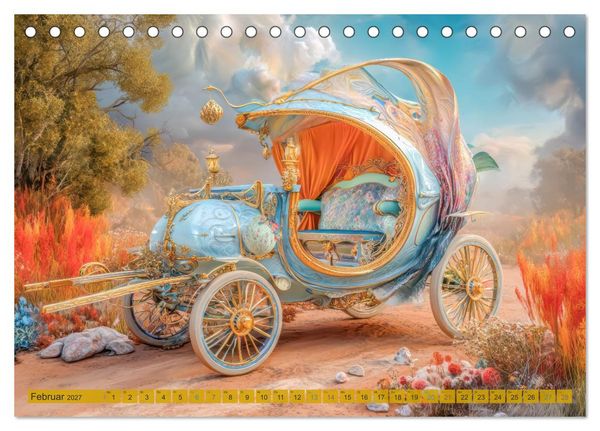 Produktbild: Kutschentr&auml;ume - Fantasiewerke (Tischkalender 2027 DIN A5 quer), CALVENDO Monatskalender
