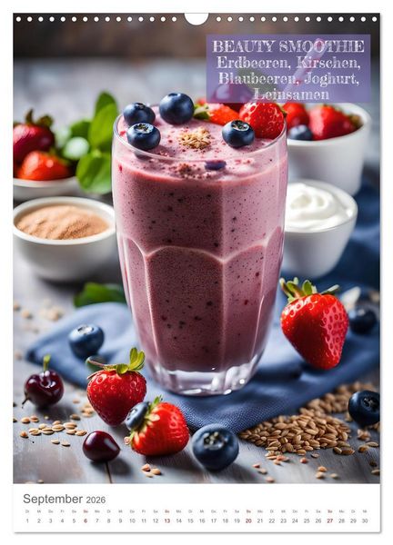 Produktbild: Vitamine im Glas - Gesunde Smoothie Kreationen (Wandkalender 2026 DIN A3 hoch), CALVENDO Monatskalender