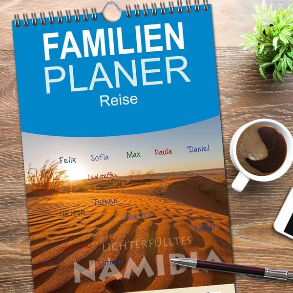 Produktbild: Familienplaner 2026 - Lichterf&uuml;lltes Namibia mit 5 Spalten (Wandkalender, 21 x 45 cm) CALVENDO