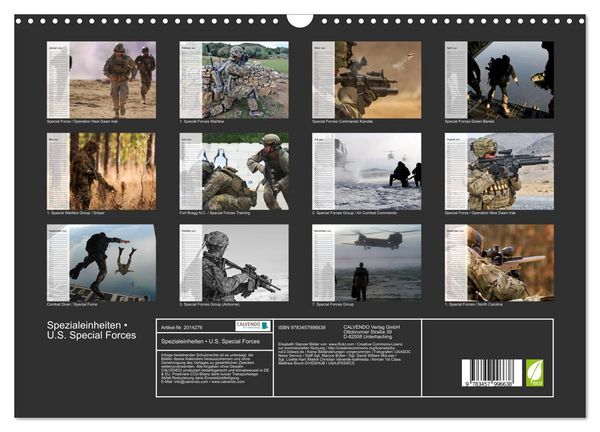 Produktbild: Spezialeinheiten &bull; U.S. Special Forces (Wandkalender 2026 DIN A3 quer), CALVENDO Monatskalender
