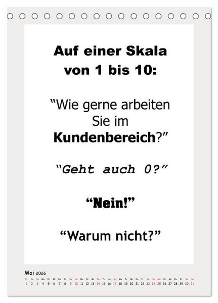 Produktbild: Spr&uuml;chekalender. Witziges f&uuml;rs B&uuml;ro (Tischkalender 2026 DIN A5 hoch), CALVENDO Monatskalender