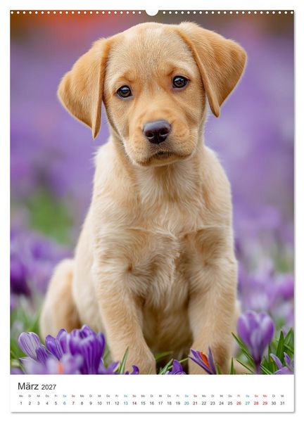 Produktbild: Mein Jahr mit Labradoren (Wandkalender 2027 DIN A2 hoch), CALVENDO Monatskalender
