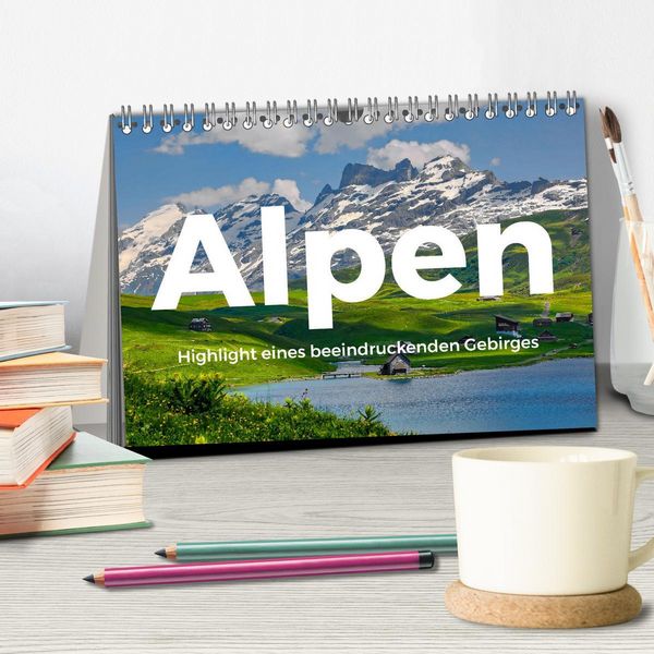 Produktbild: Alpen - Highlight eines beeindruckenden Gebirges (Tischkalender 2026 DIN A5 quer), CALVENDO Monatskalender