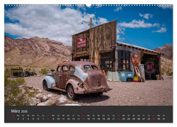 Produktbild: Vergessene Zeitzeugen entlang der Route 66 (hochwertiger Premium Wandkalender 2026 DIN A2 quer), Kunstdruck in Hochglanz