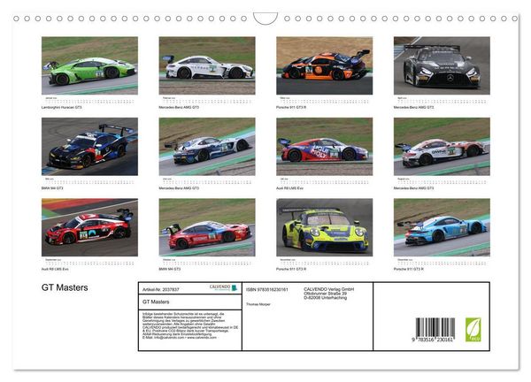 Produktbild: GT Masters (Wandkalender 2026 DIN A3 quer), CALVENDO Monatskalender