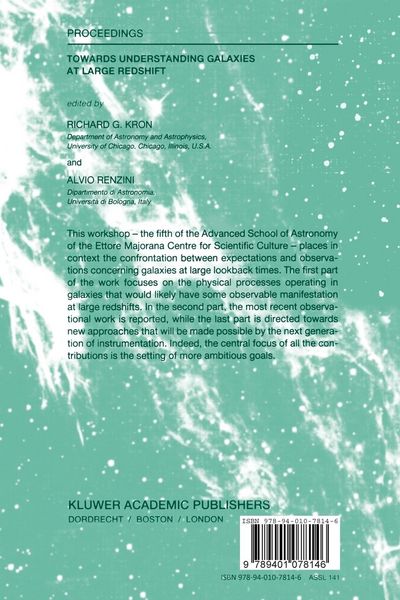 Produktbild: Towards Understanding Galaxies at Large Redshift