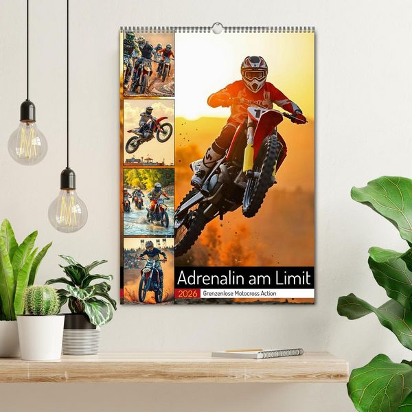 Produktbild: Adrenalin am Limit - Grenzenlose Motocross Action (Wandkalender 2026 DIN A2 hoch), CALVENDO Monatskalender