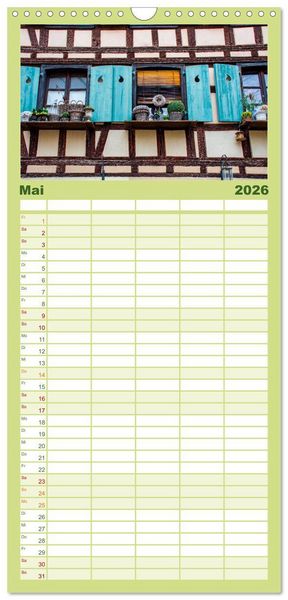 Produktbild: Familienplaner 2026 - Stra&szlig;burg - Els&auml;ssische Metropole mit 5 Spalten (Wandkalender, 21 x 45 cm) CALVENDO