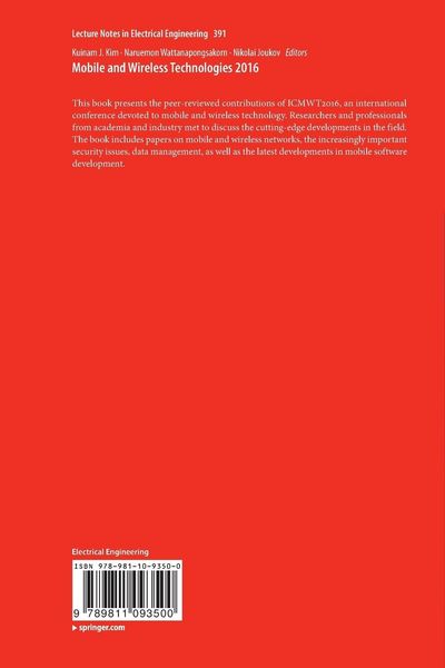 Produktbild: Mobile and Wireless Technologies 2016