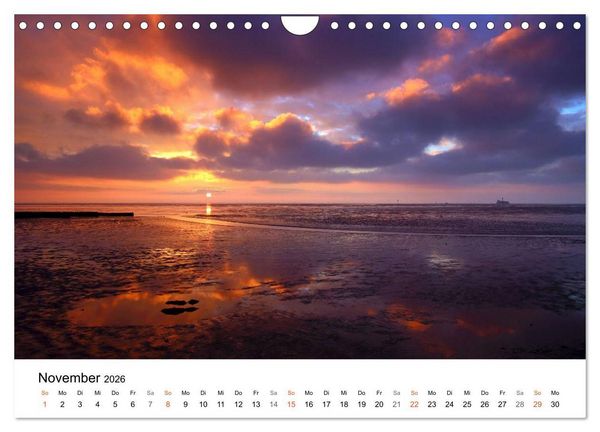 Produktbild: Nordseebad Wremen - Strandimpressionen (Wandkalender 2026 DIN A4 quer), CALVENDO Monatskalender