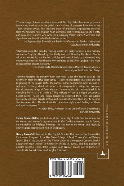 Produktbild: Writing Palestine 1933-1950
