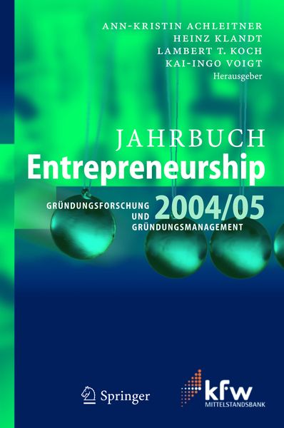 Produktbild: Jahrbuch Entrepreneurship 2004/05
