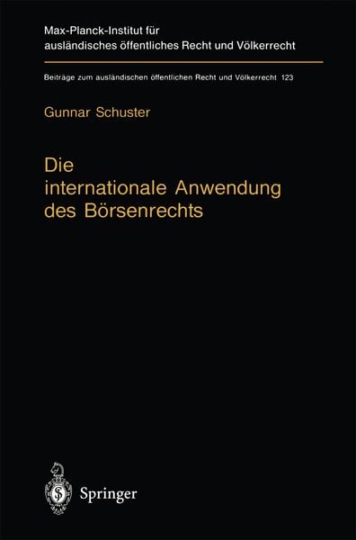 Produktbild: Die internationale Anwendung des B&ouml;rsenrechts