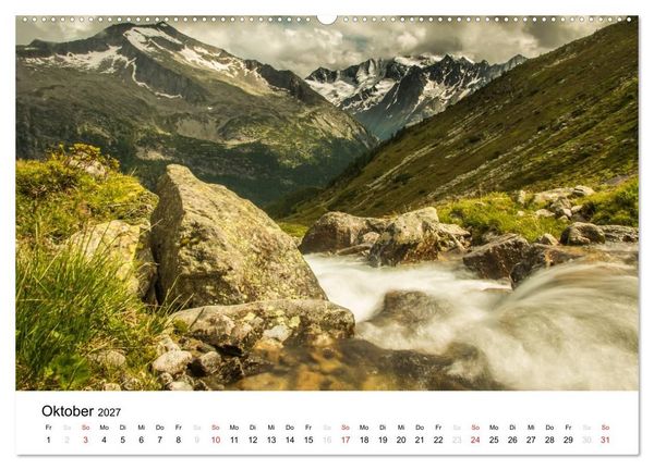 Produktbild: Bergpixel "kreuz und quer durch die Alpen" (hochwertiger Premium Wandkalender 2027 DIN A2 quer), Kunstdruck in Hochglanz