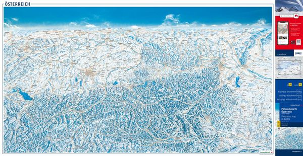 Produktbild: &Ouml;sterreich Panoramakarte, Sommer / Winter, freytag & berndt