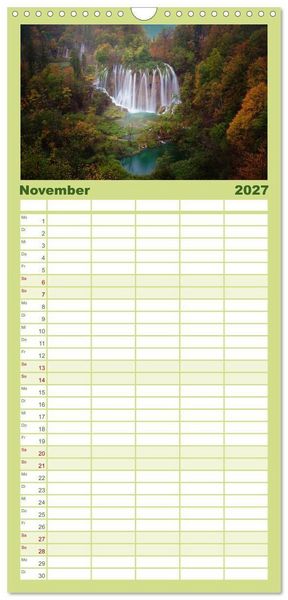 Produktbild: Familienplaner 2027 - Leidenschaft Landschaften mit 5 Spalten (Wandkalender, 21 x 45 cm) CALVENDO