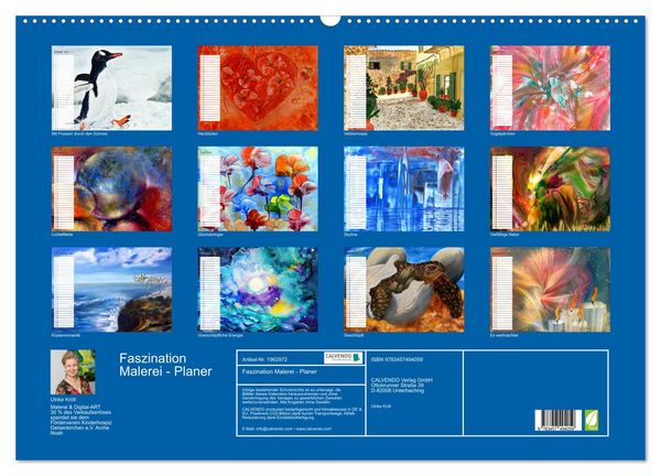 Produktbild: Faszination Malerei - Planer (Wandkalender 2026 DIN A2 quer), CALVENDO Monatskalender