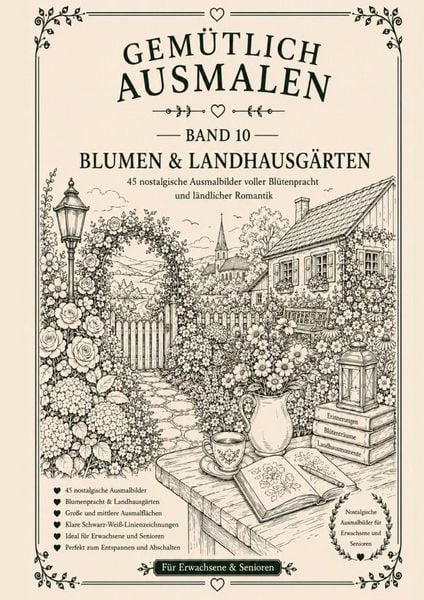 Produktbild: Gem&uuml;tlich ausmalen / Gem&uuml;tlich ausmalen - Blumen &amp; Landhausg&auml;rten