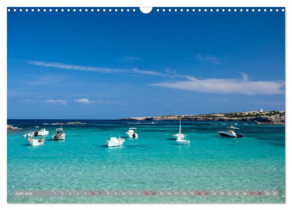 Produktbild: Balearen - Mallorca, Menorca, Ibiza und Formentera (Wandkalender 2026 DIN A3 quer), CALVENDO Monatskalender
