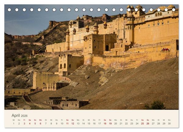 Produktbild: Rajasthan - Architektur im Land der K&ouml;nige (Tischkalender 2026 DIN A5 quer), CALVENDO Monatskalender