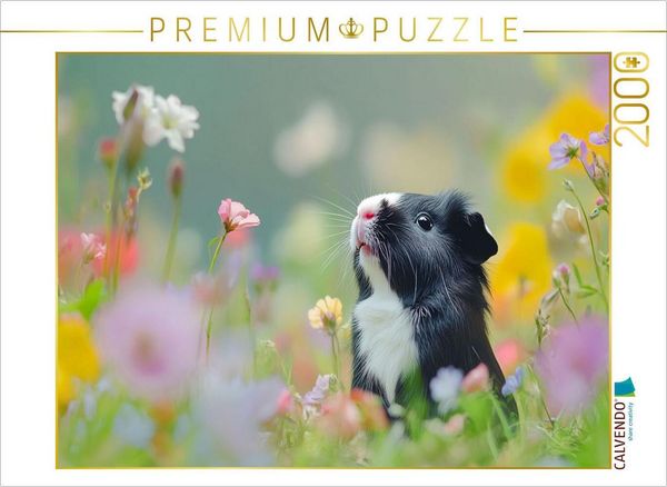 CALVENDO Puzzle Meerschweinchen: Flausch mit Charakter | 2000 Teile Lege-Größe 90x67cm Foto-Puzzle für glückliche Stunden