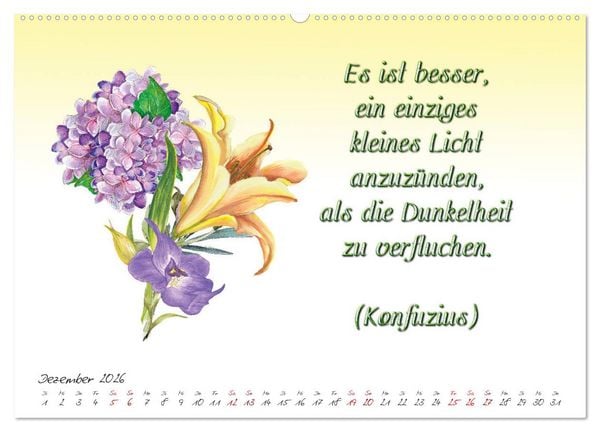 Produktbild: 12 unterhaltsame Zitate f&uuml;r ein sch&ouml;nes Jahr (hochwertiger Premium Wandkalender 2026 DIN A2 quer), Kunstdruck in Hochglanz