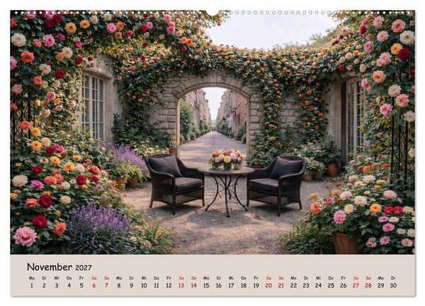 Produktbild: Urbane Oasen - Wo die Stadt aufblüht (Wandkalender 2027 DIN A2 quer), CALVENDO Monatskalender