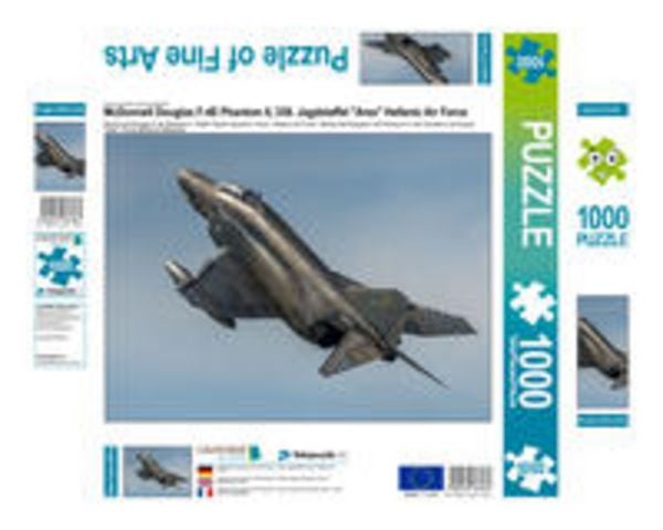 "CALVENDO Puzzle McDonnell Douglas F-4E Phantom II, 338. Jagdstaffel ""Ares"" Hellenic Air Force | 1000 Teile Lege-Größe 64x48cm Foto-Puzzle für glückliche Stunden"