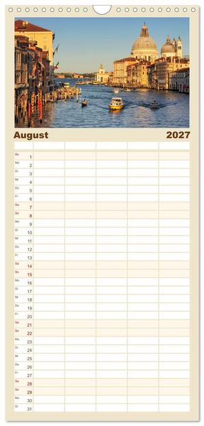 Produktbild: Familienplaner 2027 - Venedig - Stadt im Meer mit 5 Spalten (Wandkalender, 21 x 45 cm) CALVENDO