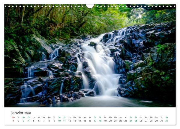 Produktbild: &Icirc;le Maurice entre photographie et peinture (Calendrier mural 2026 DIN A3 vertical), CALVENDO calendrier mensuel