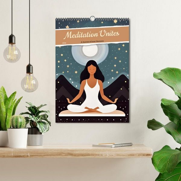 Produktbild: Meditation Unites (Wall Calendar 2026 DIN A3 portrait), CALVENDO 12 Month Wall Calendar