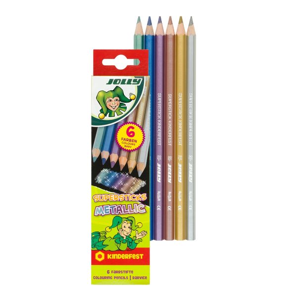Produktbild: JOLLY Buntstifte Supersticks kinderfest Metallic, 6er Set