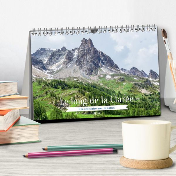 Produktbild: Le long de la Clar&eacute;e, une rencontre avec la nature (Calendrier de bureau 2026 DIN A5 vertical), CALVENDO calendrier mensuel