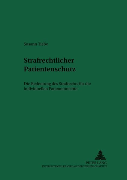 Produktbild: Strafrechtlicher Patientenschutz