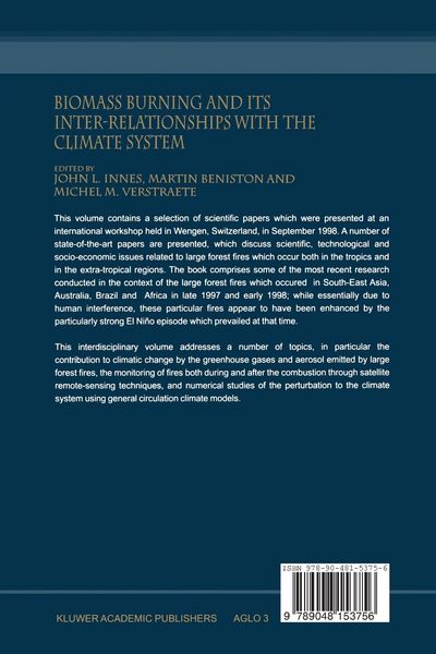 Produktbild: Biomass Burning and Its Inter-Relationships with the Climate System
