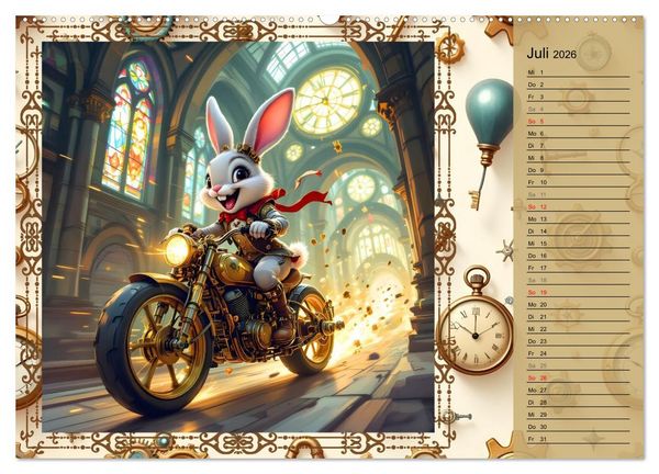 Produktbild: Hopp, Hopp durchs Zahnradland (Wandkalender 2026 DIN A2 quer), CALVENDO Monatskalender