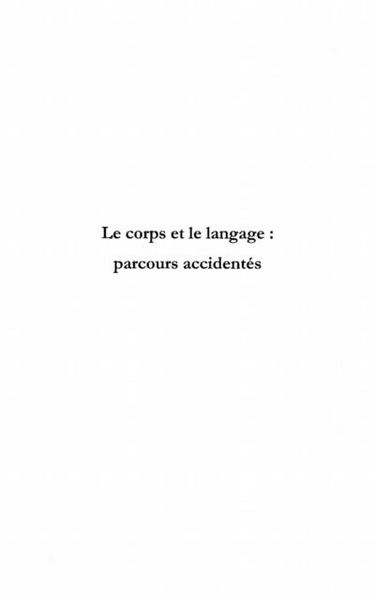 Produktbild: Corps et le langage