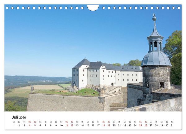 Produktbild: Bergfestung K&ouml;nigstein (Wandkalender 2026 DIN A4 quer), CALVENDO Monatskalender