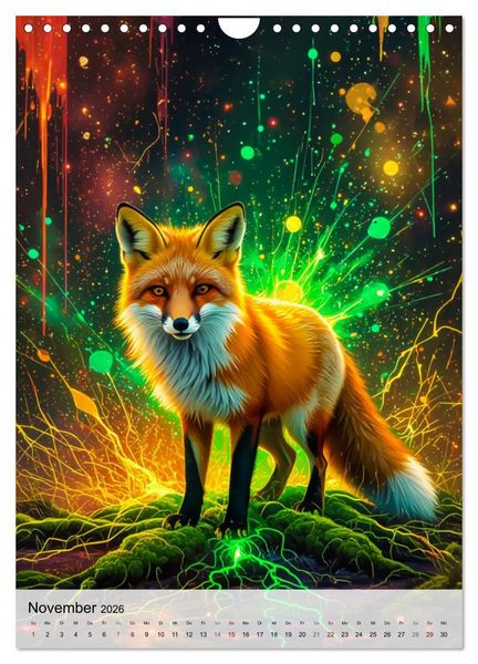 Produktbild: Neon Wildlife (Wandkalender 2026 DIN A4 hoch), CALVENDO Monatskalender