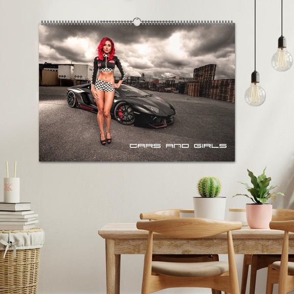 Produktbild: Cars and Girls (Wandkalender 2025 DIN A2 quer), CALVENDO Monatskalender
