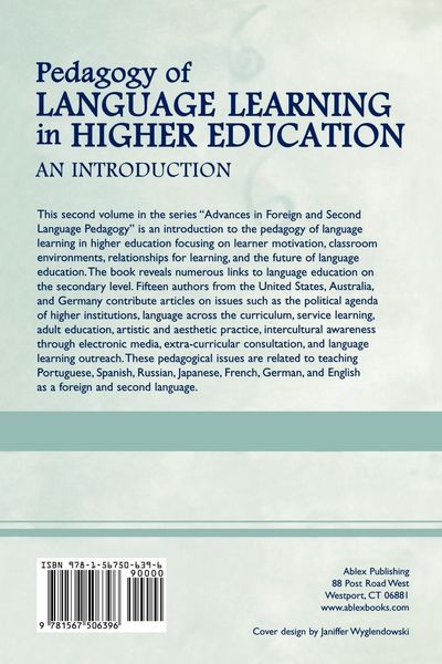 Produktbild: Pedagogy of Language Learning in Higher Education