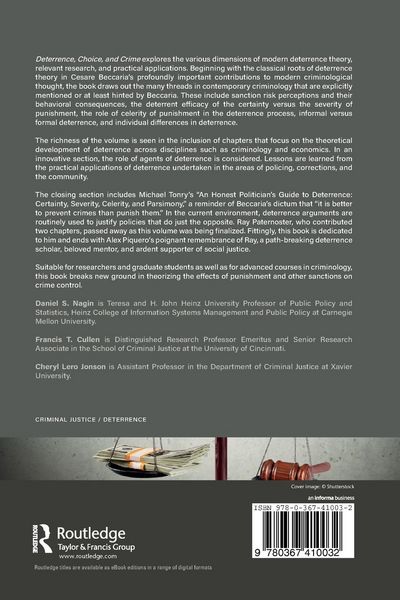 Produktbild: Deterrence, Choice, and Crime, Volume 23