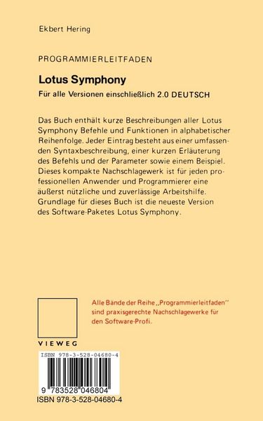 Produktbild: Programmierleitfaden Lotus Symphony