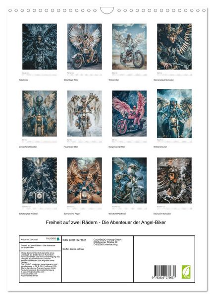 Produktbild: Freiheit auf zwei R&auml;dern - Die Abenteuer der Angel-Biker (Wandkalender 2026 DIN A3 hoch), CALVENDO Monatskalender