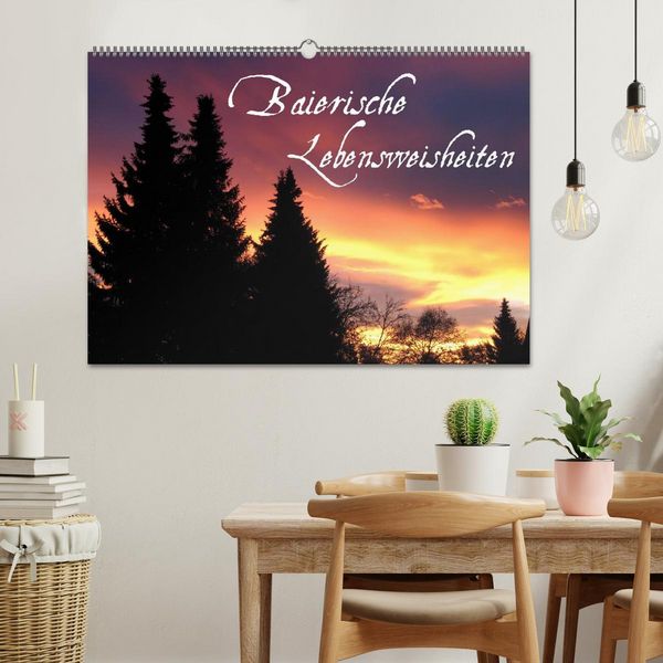 Produktbild: Baierische Lebensweisheiten (Wandkalender 2026 DIN A2 quer), CALVENDO Monatskalender