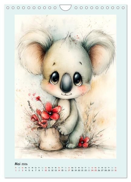 Produktbild: Koala-Abenteuer. Bezaubernde Aquarell-Momente (Wandkalender 2026 DIN A4 hoch), CALVENDO Monatskalender