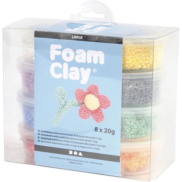 Produktbild: Creativ Company Foam Clay Large, sortierte Farben, 8x20 g