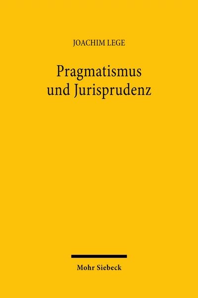 Produktbild: Pragmatismus und Jurisprudenz