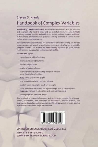 Produktbild: Handbook of Complex Variables