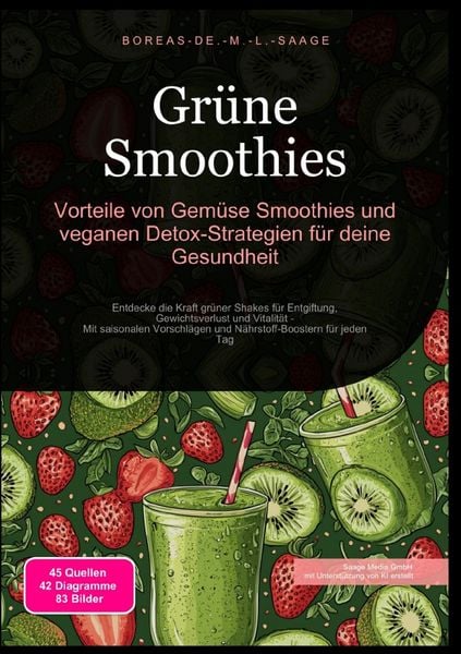 Smoothie (DE) / Grüne Smoothies: Vorteile von Gemüse Smoothies und veganen Detox-Strategien für deine Gesundheit, Taschenbuch von Boreas De. M. L.